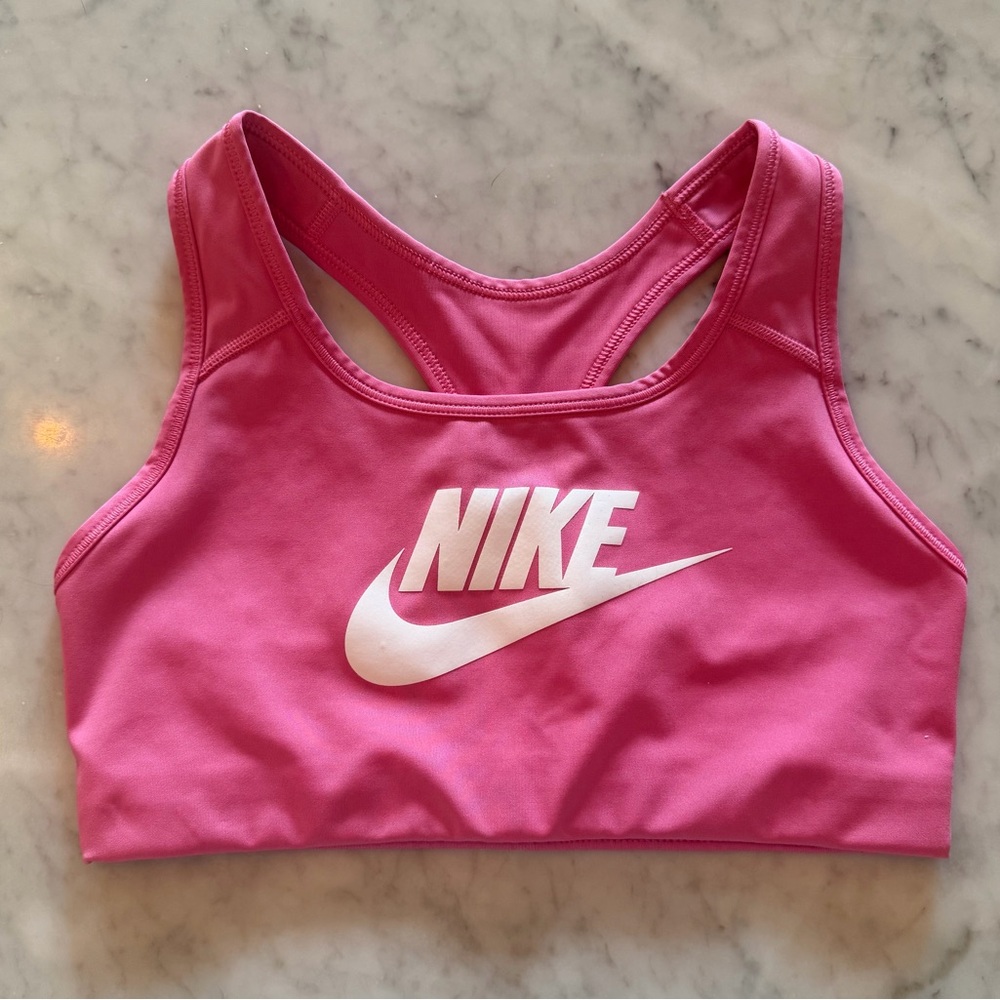 Nike swoosh medium support sports bra - pinksicle pink size S